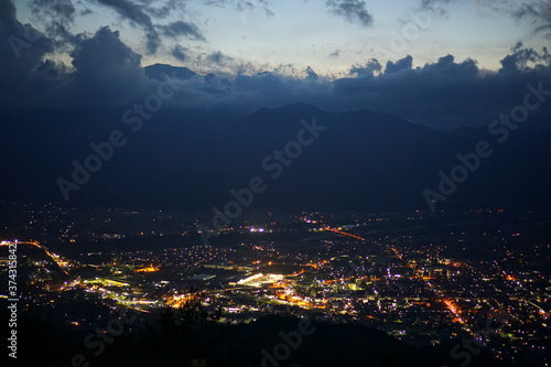A night landscape from the mountain in Nagano, Japan. © Hirotsugu