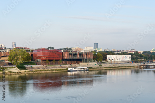 panorama of warsaw and wisla 