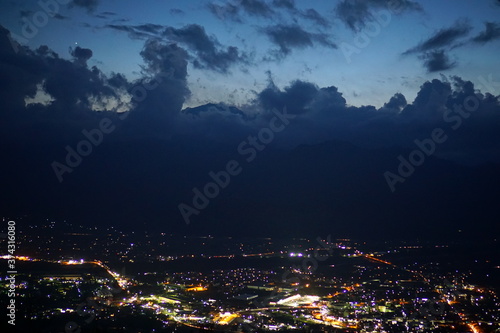 A night landscape from the mountain in Nagano, Japan. © Hirotsugu