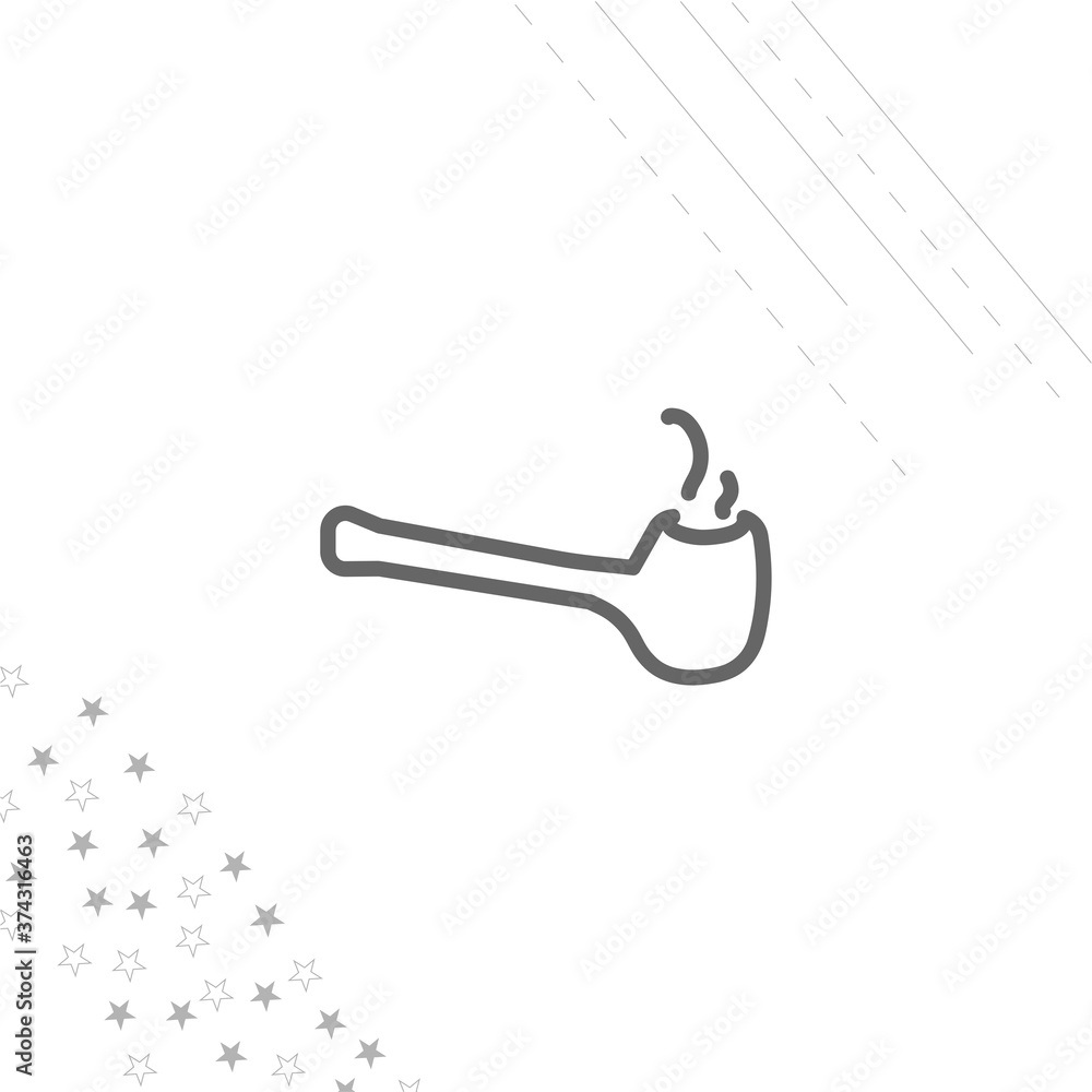 Smoke pipe isolated line icon for web and mobile Smoke pipe isolated line icon for web and mobile
