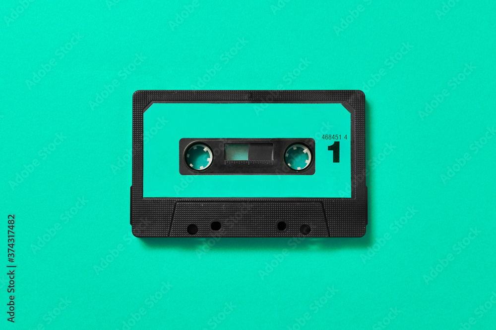 80s cassette tape isolated on a colored background part one 80s cassette tape isolated on a colored background part one