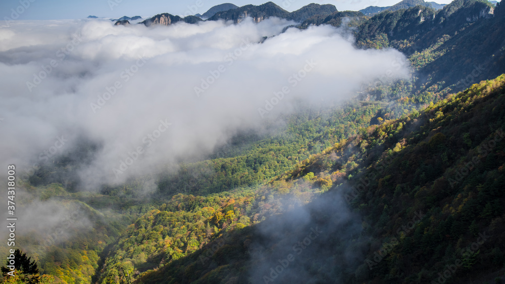 Early autumn scenery of Hubei Shennongjia National Geopark Scenic Area, China