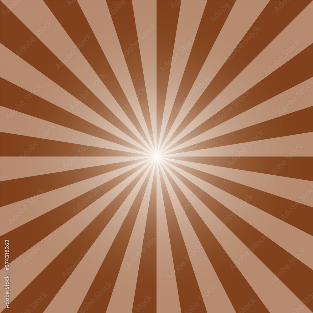 Dark orange sunburst recto backdrop. Rectangular sun rays background. Strips vector illustration. Clay orange sunbeam background design for various purposes. Dark orange sunburst recto backdrop. Rectangular sun rays background. Strips vector illustration. Clay orange sunbeam background design for various purposes.