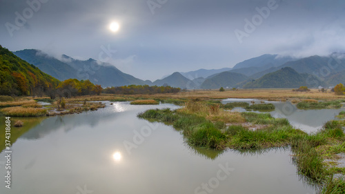 Autumn scenery of Hubei Shennongjia National Geopark Scenic Area, China