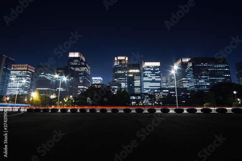 Beautiful night view in the big city  Tokyo  Japan.