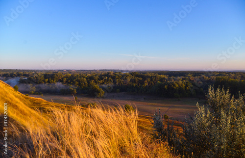 sunrise  landscape with fog