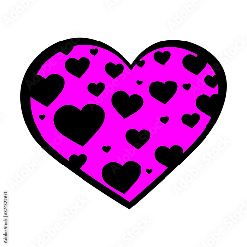 there are still many hearts in the pink heart  an illustration  a vector