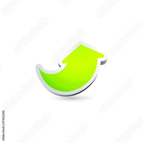 3d up arrow icon vector isolate on white background