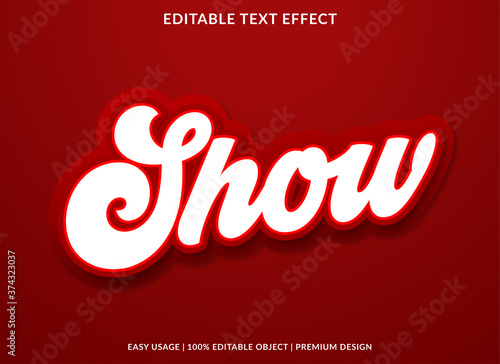 show text effect template with retro style and bold concept use for business logo or product brand