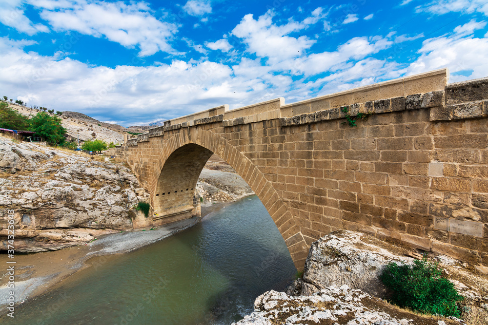 Historical Cendere Bridge in Adiyaman Province of Turkey