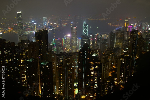 Wallpaper Mural skyline of Hong Kong from Victoria Peak. Hong Kong Torontodigital.ca