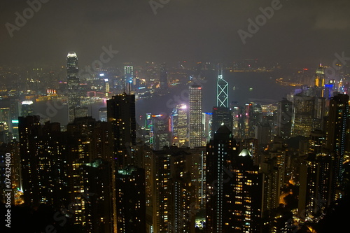 Wallpaper Mural skyline of Hong Kong from Victoria Peak. Hong Kong Torontodigital.ca