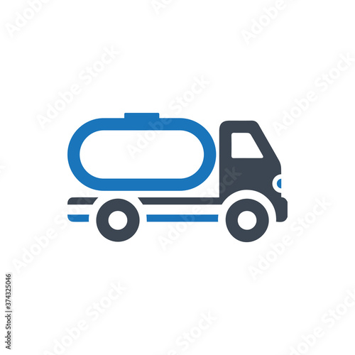 Oil truck icon ( vector illustration )