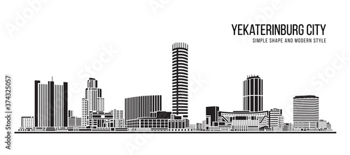 Cityscape Building Abstract shape and modern style art Vector design - Yekaterinburg city (russia)