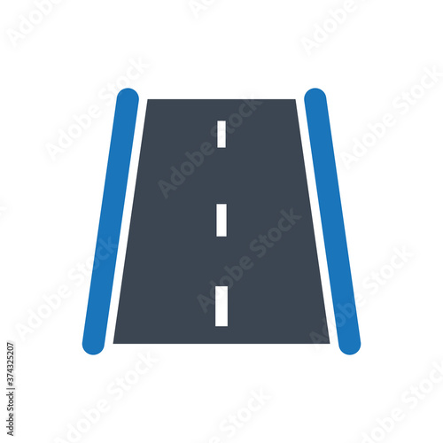 Highway road icon ( vector illustration )