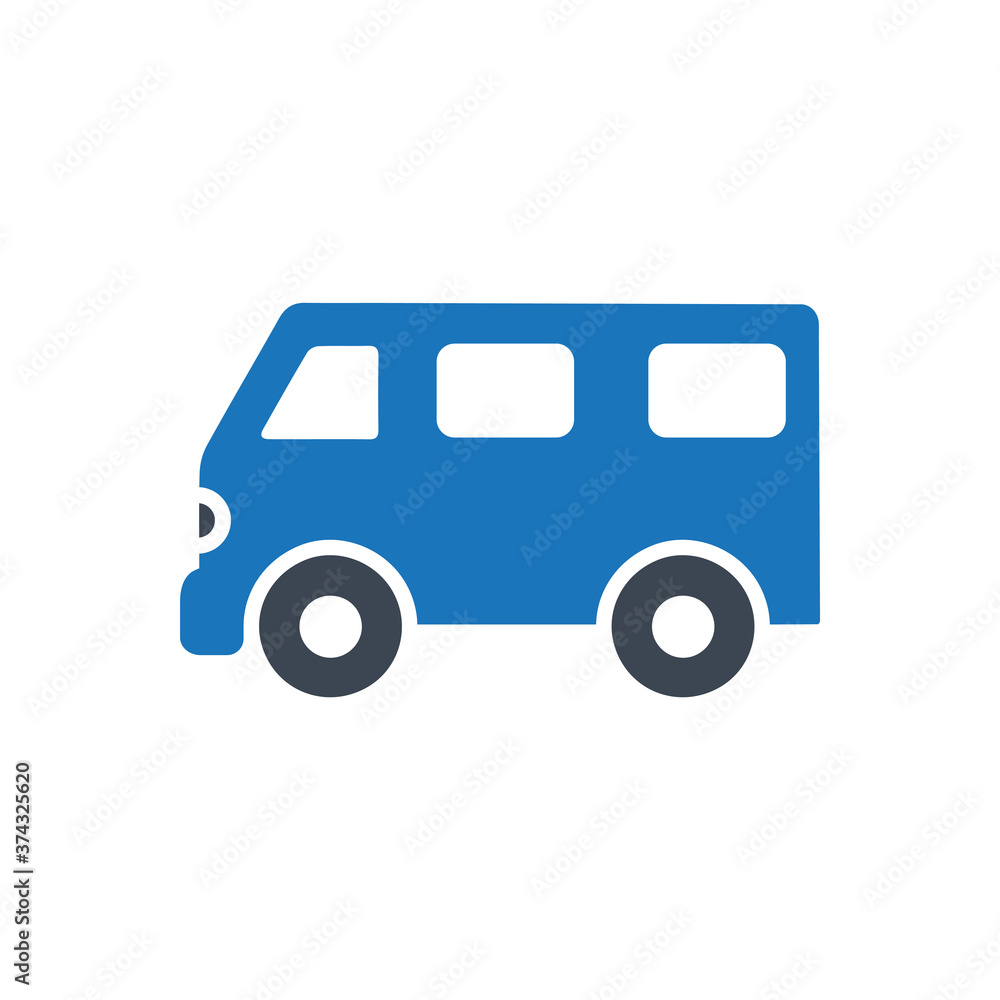 Micro bus icon ( vector illustration )