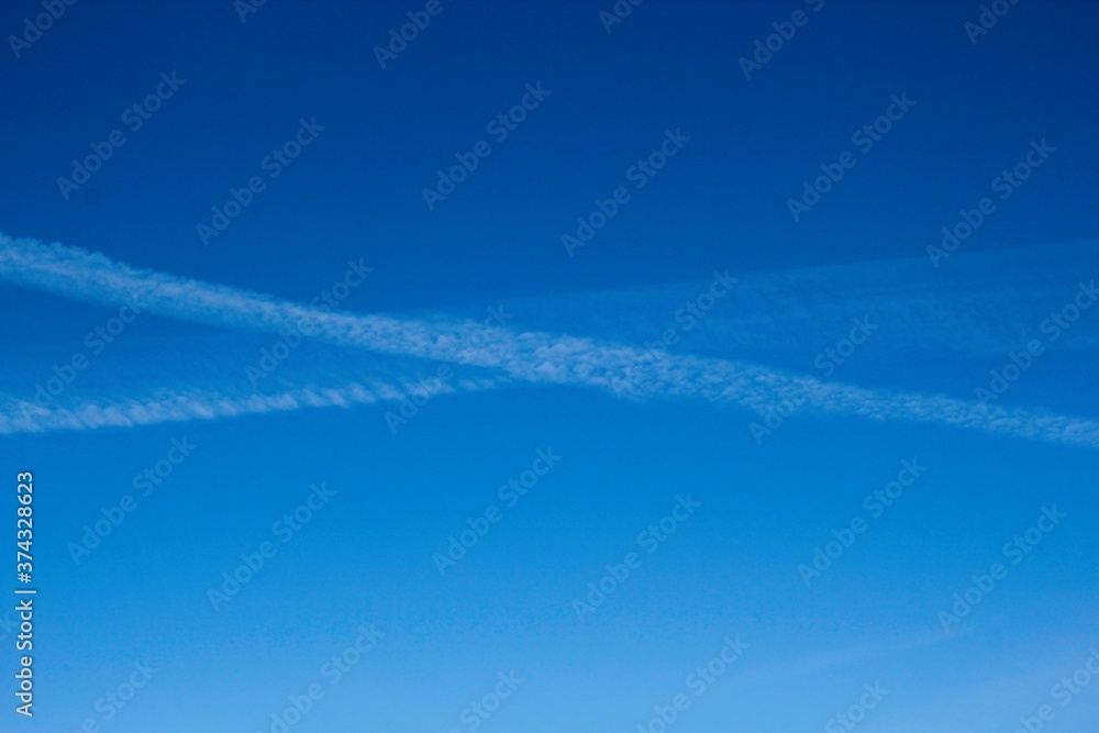 Lines of clouds in the sky Lines of clouds in the sky