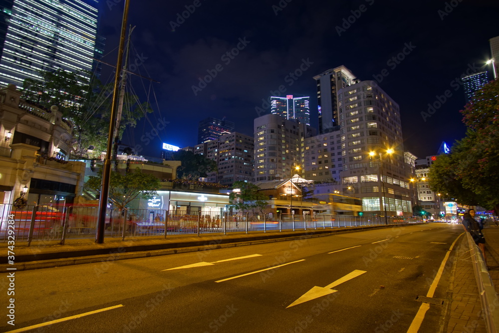 Hong Kong cityscape of the park