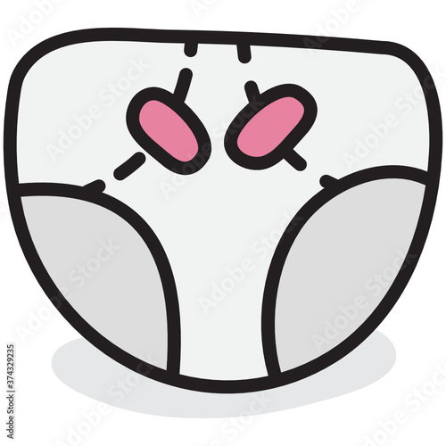 
Swaddling clothing, diaper icon of flat vector design 
