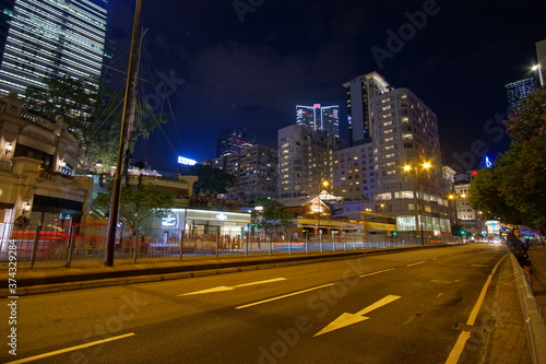 Hong Kong cityscape of the park © Hirotsugu