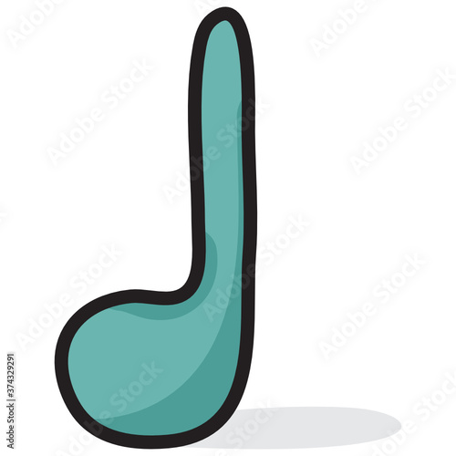 
Eighth notes, song, melody or tune flat vector icon for musical apps and websites
