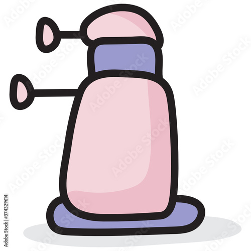 
Doodle flat design of observatory building icon, editable vector 
