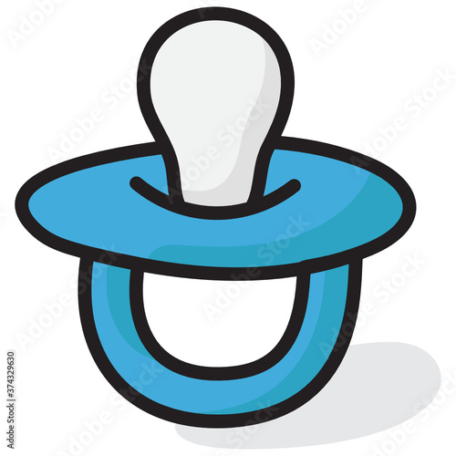 
Flat vector design of baby pacifier icon.
