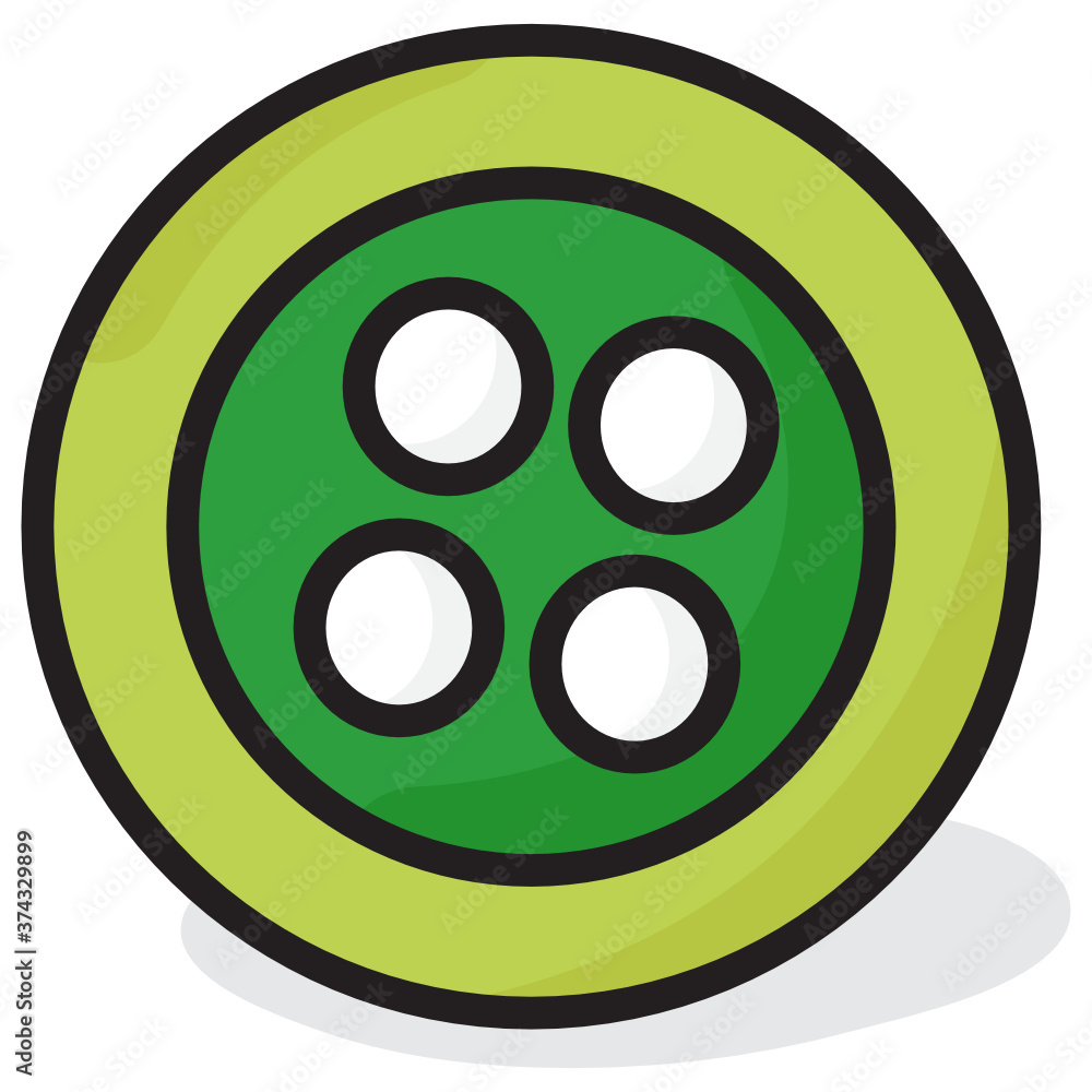 A round shirt button icon, sewing accessory
A round shirt button icon, sewing accessory