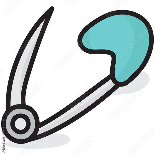
Flat icon of safety pin vector design, editable vector 

