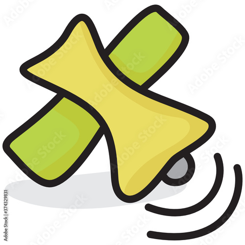 
Space satellite or artificial spaceflight icon in flat style 
