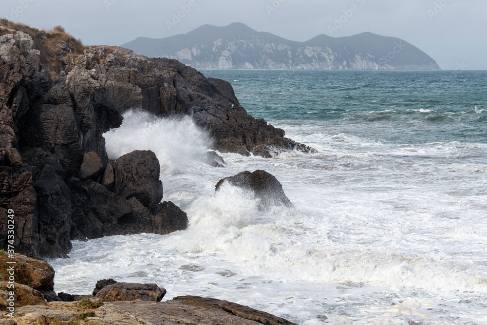 landscape in the coast in the north of spain