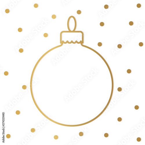 golden christmas baubble- vector illustration