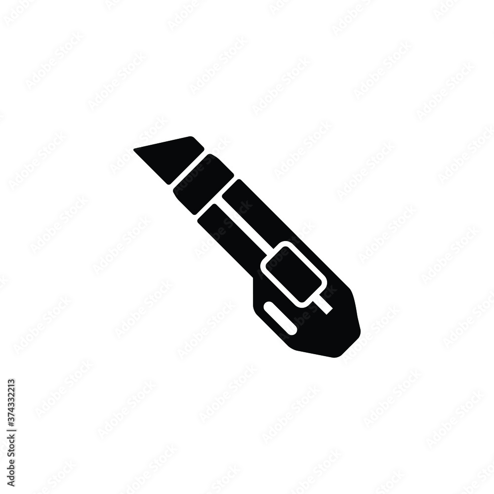 Cutter icon vector isolated on white Cutter icon vector isolated on white