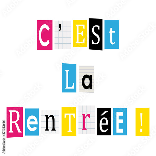 C'est la rentrée ! Texte en français CMJN.