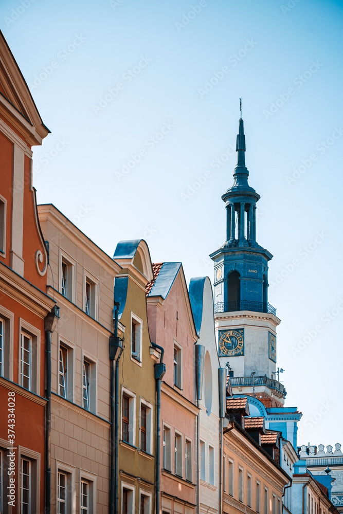 Fototapeta premium Street view of Old Town, Poznan, Poland