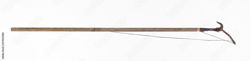 lopper, iron hook with wooden handle isolated on white background lopper, iron hook with wooden handle isolated on white background