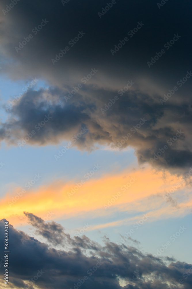 beautiful colorful sky and cloud in twilight time background