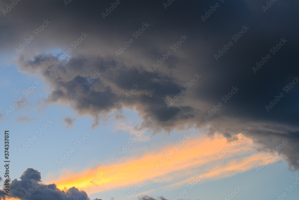beautiful colorful sky and cloud in twilight time background