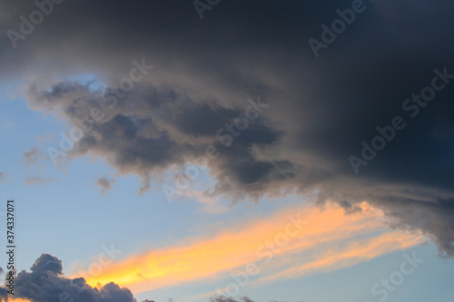 beautiful colorful sky and cloud in twilight time background