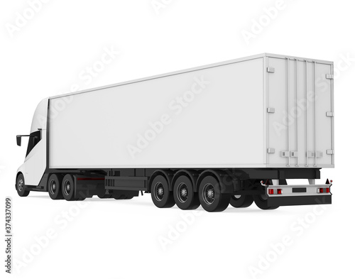 Semi-trailer Truck Isolated