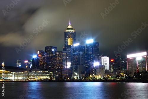 Modern city at night  Hong Kong