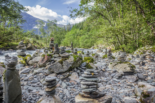 Stone sculptures in the wild