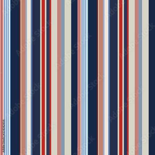 Color usa style seamless stripes pattern. Abstract vector background.