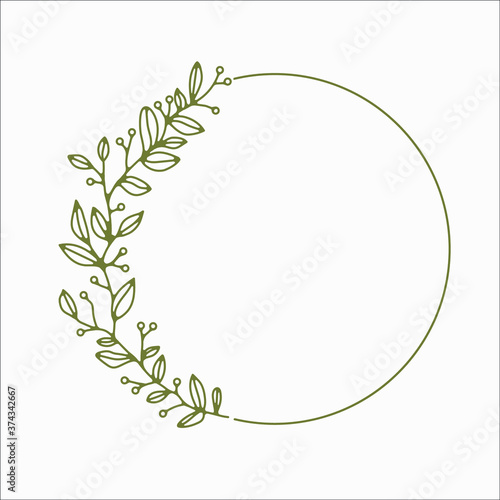 Floral frames and borders vector collection. Isolated botanical graphic elements for design projects and your creativity. Delicate circle frames for wedding invitations  posters  feminine designs.