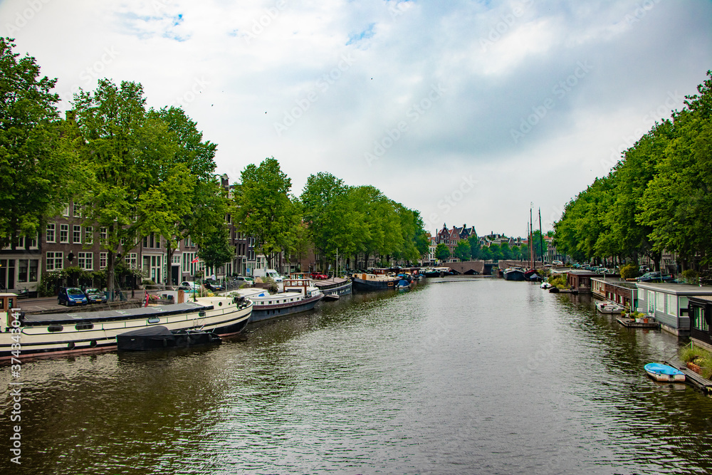 canal in amsterdam netherlands