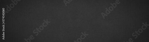 Black dark anthracite rustic leather texture - Background banner panorama long