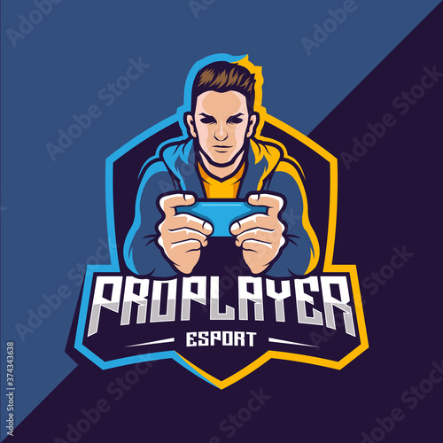 Pro player esport game logo design