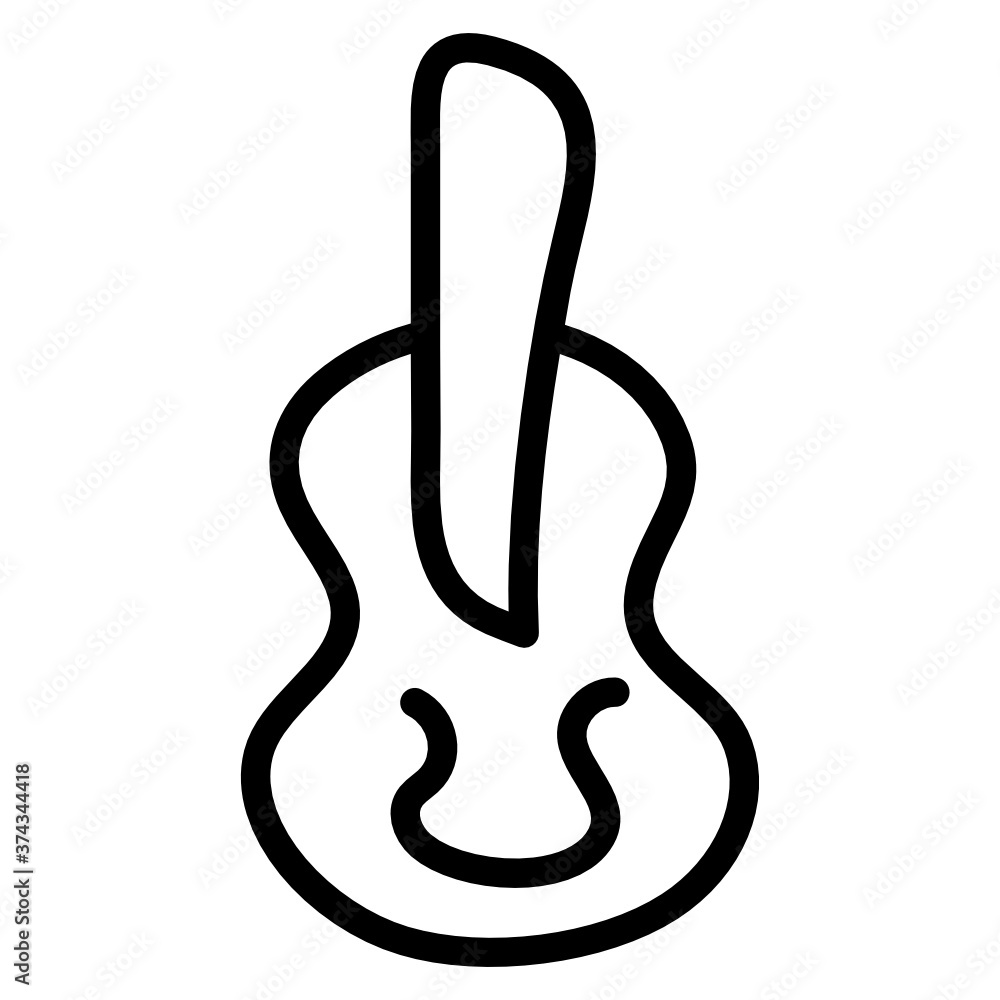 Obraz premium A string musical instrument, guitar icon 