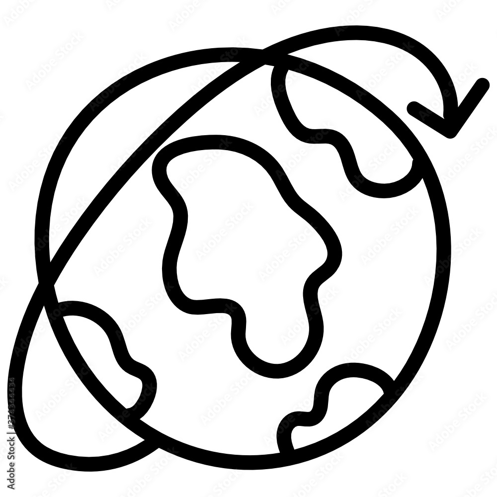 Arrows with gobe depicting, around the world icon
Arrows with gobe depicting, around the world icon