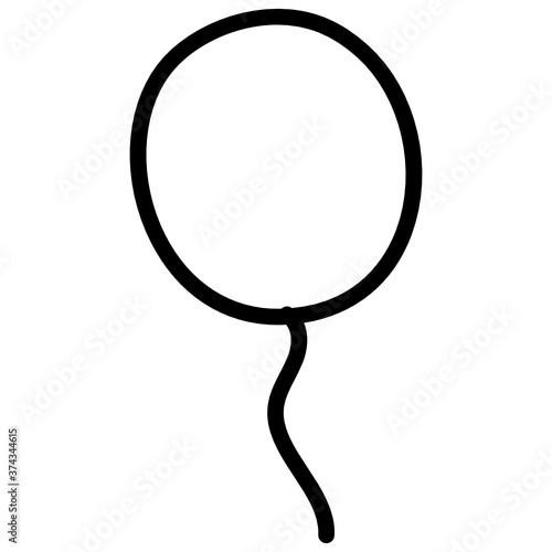 Line vector design of party decoration, balloon icon
